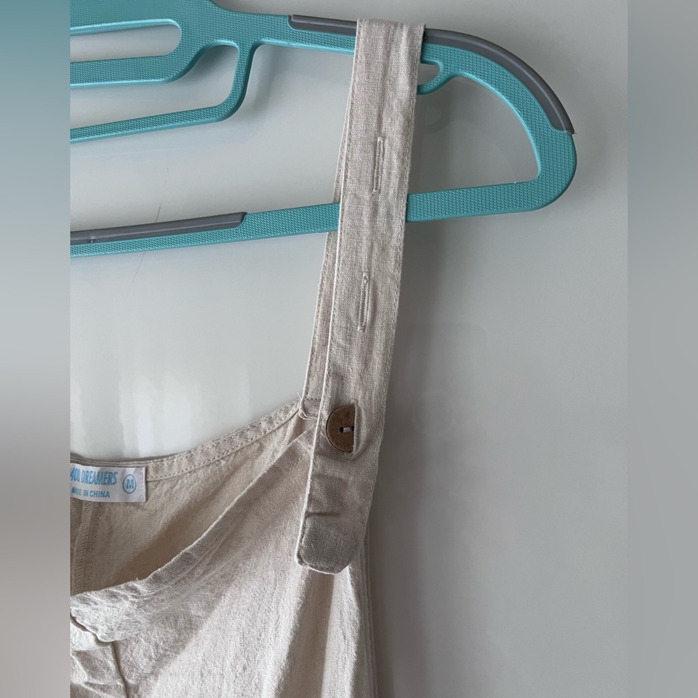 *SOLD- NOT AVAILABLE * Linen Overalls - Picture 4 of 7